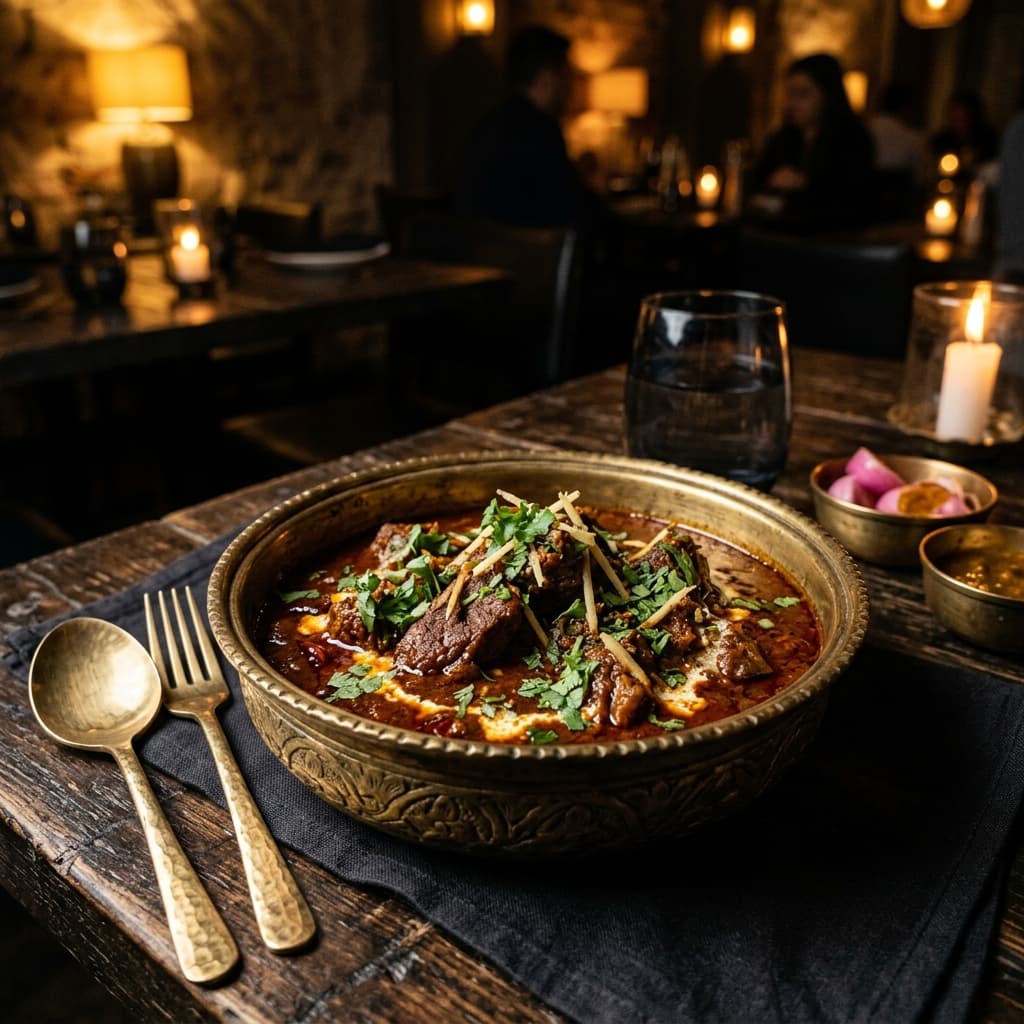 Royal Indian Food Background Left